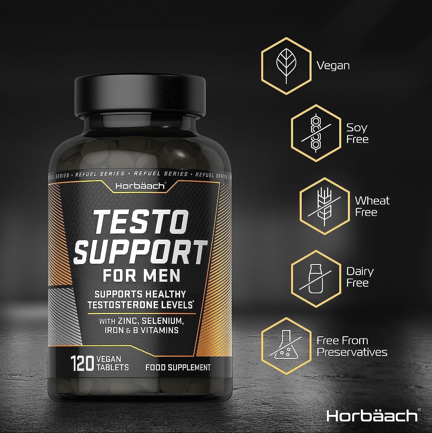 Testosterone Booster for Men. Energy Muscle Growth Strength Fertility