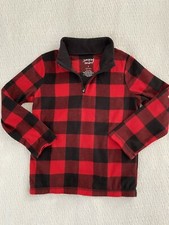 Boy's Jumping Beans 1/4 Zip Mock Neck Long Sleeve Pullover Shirt Sz 5