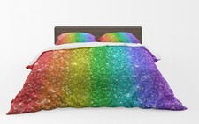 Rainbow Comforter or Duvet Cover Girls bedding girly duvet rainbow comforter