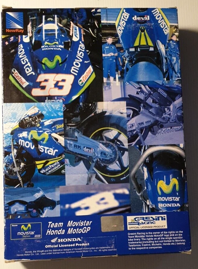 TEAM MOVISTAR HONDA RC211V '05NewRay 1:12 Scale Model Kit # 42265 Marco Melandri - image 2 of 4