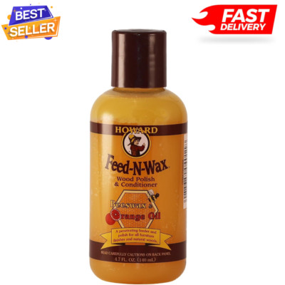 Howard FW0004 Feed-N-Wax Wood Polish and Conditioner, 4.7-Ounce