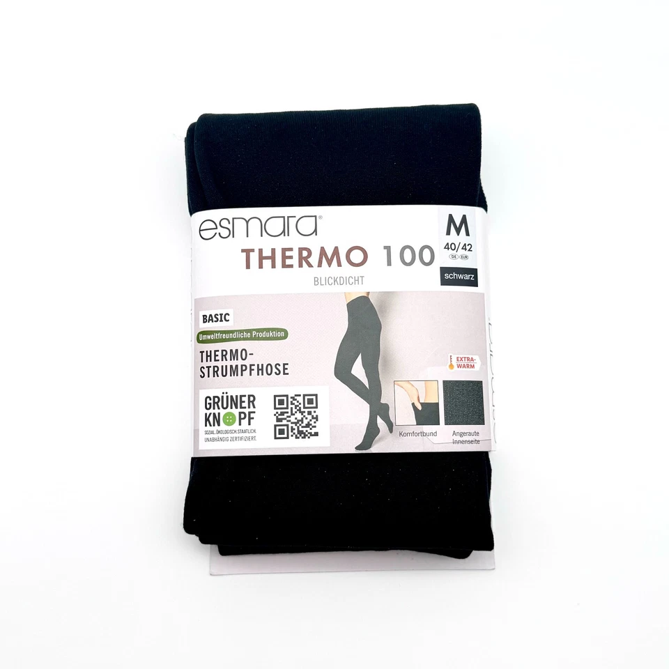 Esmara  Thermo Strumpfhose Thermo 100 DEN Thermostrumpfhose Schwarz S/M/L NEU - Bild 3 von 4