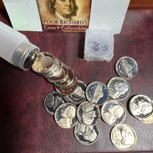 1976 S Gem Proof Full Roll (40) Jefferson Nickels As Pictured. NR05