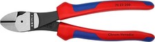 Cortadores diagonales en ángulo Knipex 74 22 200 8 pulgadas de alto apalancamiento - agarre cómodo