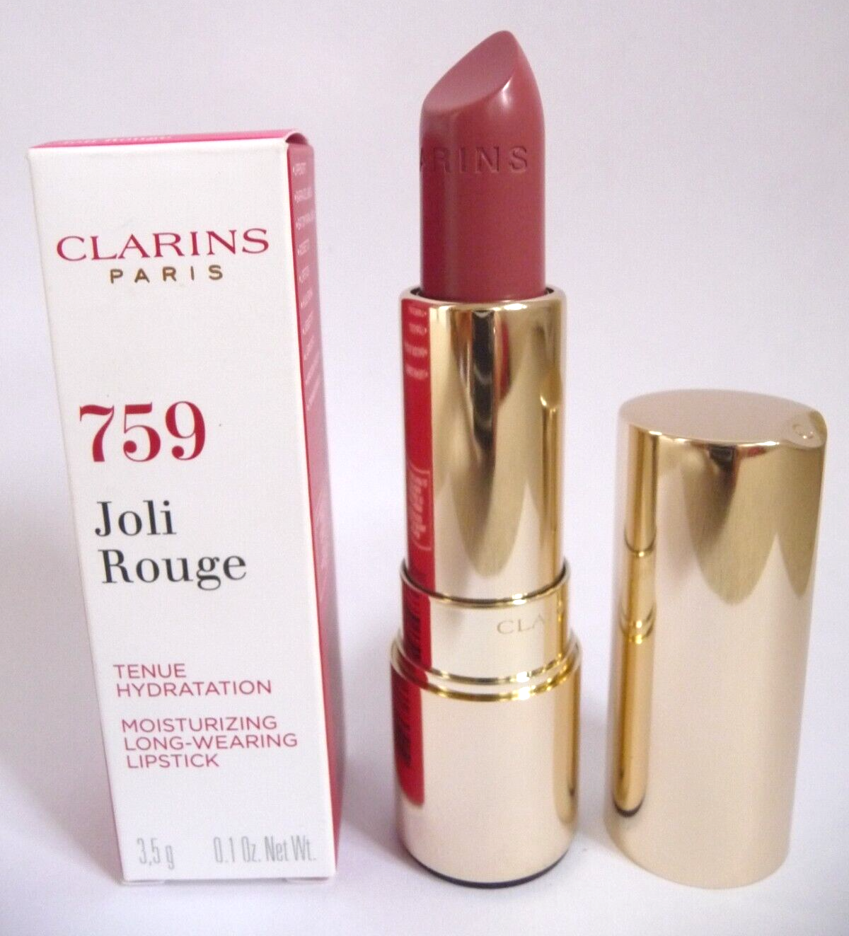 CLARINS Joli Rouge Lipstick 759 WOODBERRY BNIB Full Size Moisturizing Long Wear