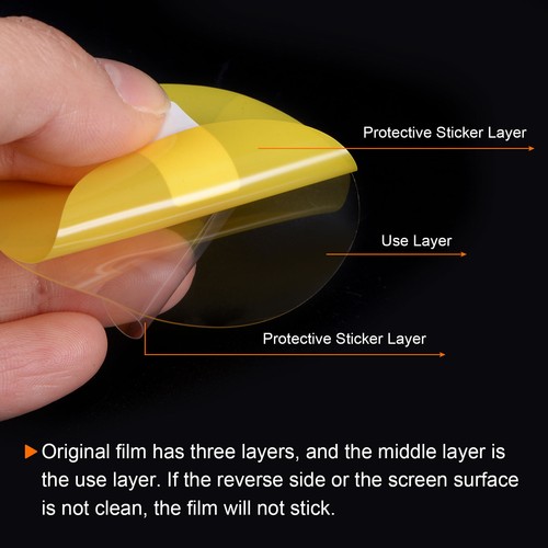 5pcs Watch Glass Screen Protectors 24mm HD High Definition Protective Film - Zdjęcie 5 z 8