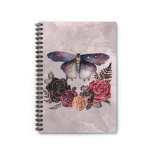 Elegant Butterfly Floral Spiral Notebook - Ruled Line, Journaling, Gift ... 