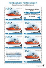 Francobolli MNH 2022 Estonia BeePost M/S Trasporto Postale Passeggeri Traghetto Nave Piret
