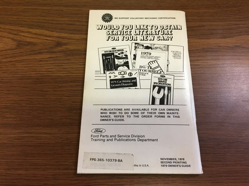 1979 Ford Pinto Car Owner's Manual - Picture 2 of 6