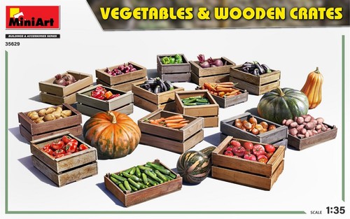 Miniart 35629 - 1/35 Vegetables in wooden boxes scale plastic model kit - Picture 10 of 12