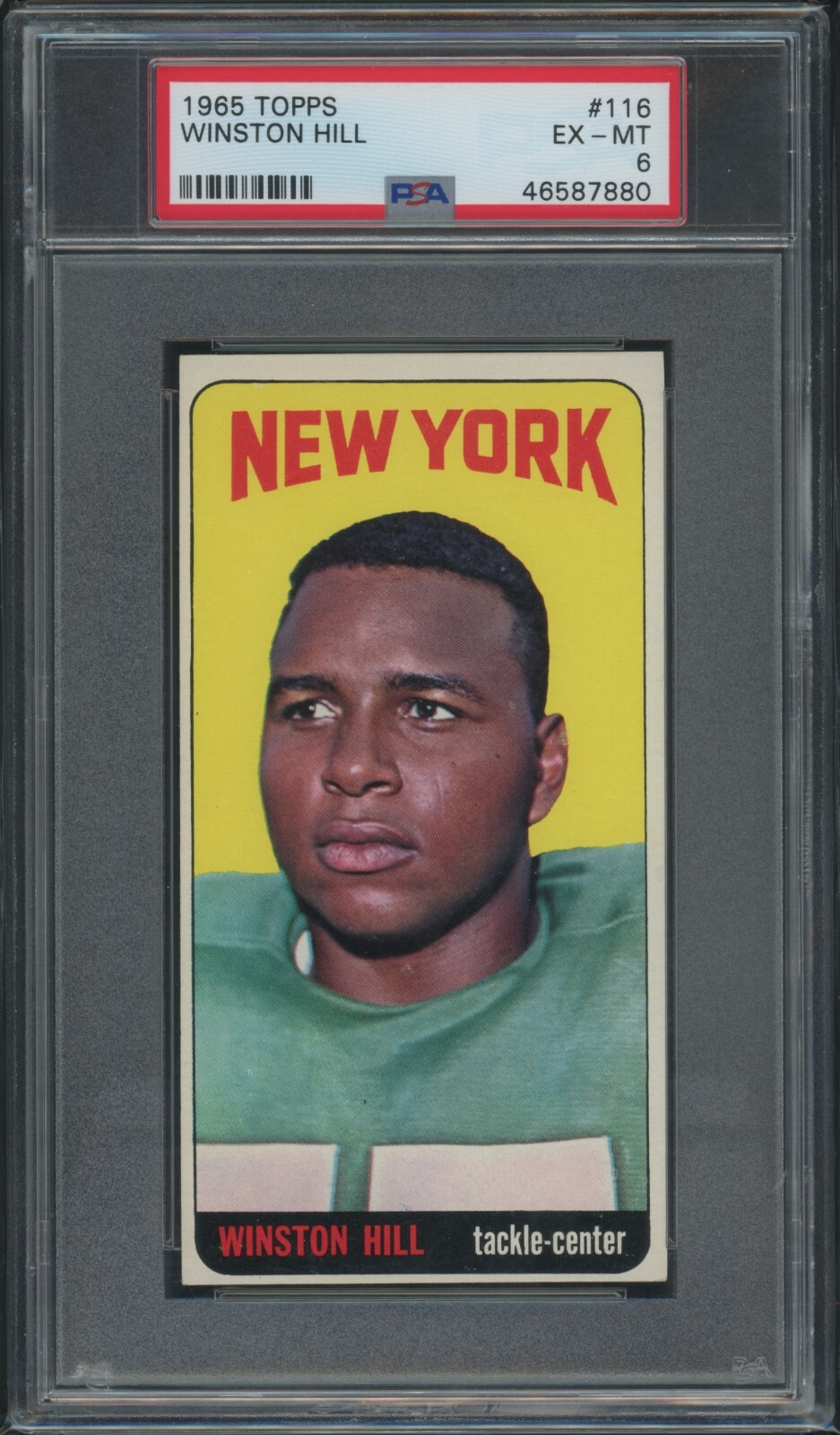 1965 Topps #116 Winston Hill SP RC Rookie PSA 6 EX-MT JETS HOF