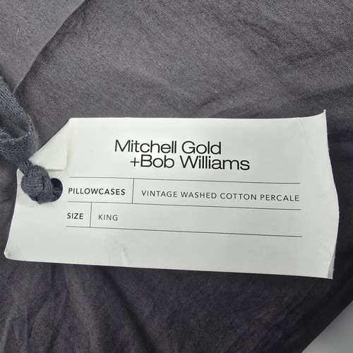 Mitchell Gold + Bob Wiliams King Pillowcases Vintage Washed Cotton Percale NEW - Picture 5 of 5