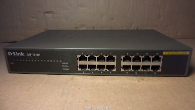 D-Link DES-1016D Network Switch 16-Port 10/100 Mbps LAN Ethernet NO RACK EARS