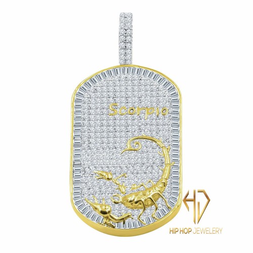 Astrology Jewelry High Polish 18K Yellow Gold Simulated Diamond Zodiac Charm New - Picture 26 of 36