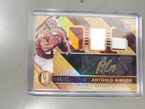 Antonio Gibson Washington 2020 Gold Standard 3 Patch RPA 49/49 Auto Rookie Card