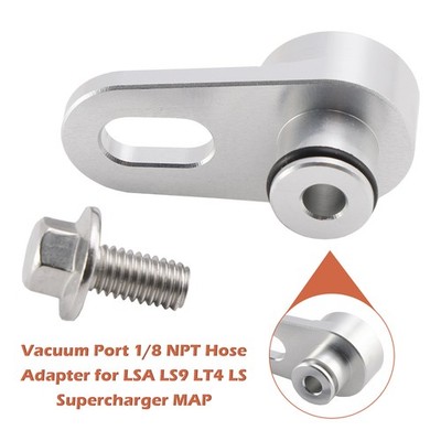 Vacuum Port 1/8 NPT Hose Adapter for LSA LS9 LT4 LS Supercharger MAP US