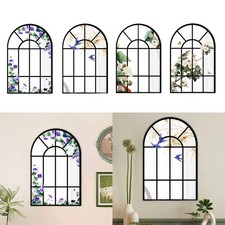 Dekorativer Bogen-Spiegel im Landhausstil, Wandspiegel mit dekorativer