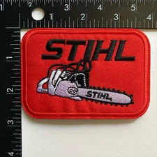 Stihl Chainsaws Red Embroidered Iron-On Patch