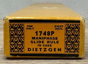 DIETZGEN - #1748P MANIPHASE 8” SLIDE RULE - PRISTINE IN ORIGINAL BOX