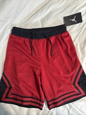 NEW Jordan Kids' Air Diamond Shorts GYM RED Mesh Youth MEDIUM