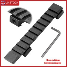 11mm Dovetail to 20mm Weaver Picatinny Rail Converter Scope Adapter Base Mount
