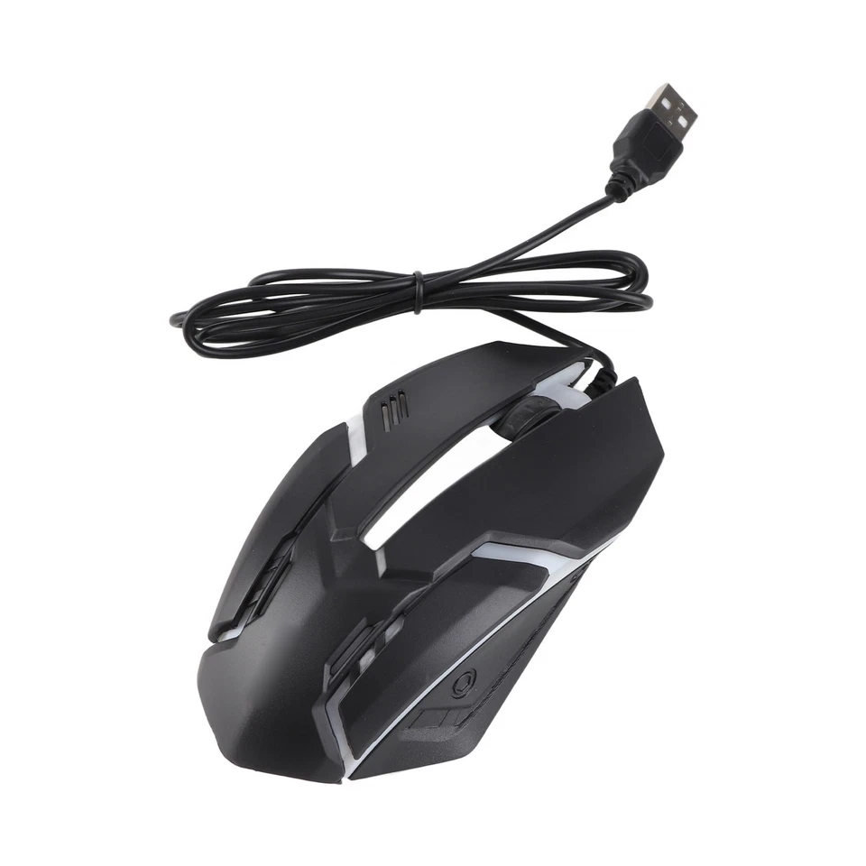 (Black) RGB Gaming Wired USB Computer With 1600 I 3D Scroll Wheel - Image 2 of 4