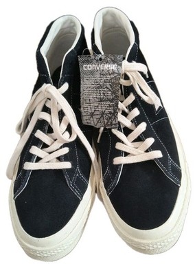 RARE Converse One Star Mid 157701C Black Egret Suede Mens 13 NWOB