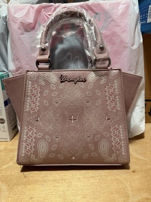 NEW Wrangler Purse Paisley Bandanna Pink Hand Bag Small Tote