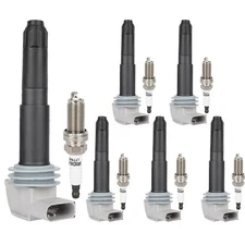 6Pcs Ignition Coil Spark Plug For Porsche 911 3.4/3.6/3.8L Boxster 2.7/2.9/3.4L