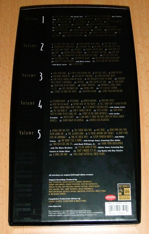 RAY CHARLES - Genius & Soul 50th Anniversary 5CD Box Set + Booklet - Image 2 of 4