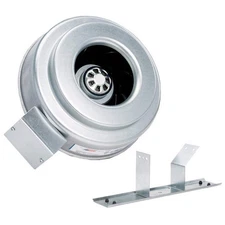 FANTECH FG 10 EC Steel 13"D,15.3"H,5.9"W Inline Duct Fan 22N755