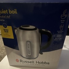 Russell Hobbs 23840 Quiet Boil 1.7L 3000W Brushed Steel Kettle Silver