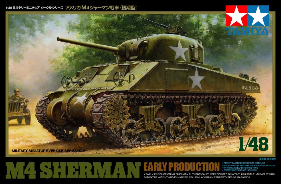 TAMIYA 32505 1:48 U.S. Medium Tank M4 Sherman - Early Production