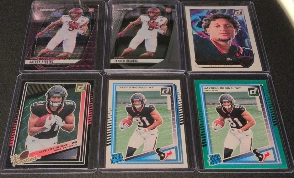 2025 Jayden Higgins 7 Card Prizm & Donruss Rookie Lot Texans RC