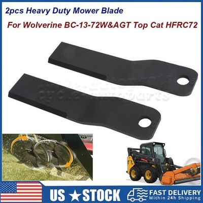 2pcs Heavy Duty Mower Blade For Wolverine Model Skidsteer Brush Hog Cutter Blade