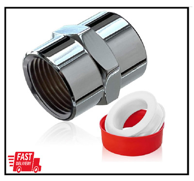 Brass Pipe Fitting-1/2'' NPT Female×1/2'' NPT Female Pipe Coupling Chrome Plated
