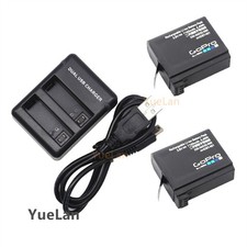 2Pcs New Original GoPro 4 Battery With Charger For GoPro HERO4 Black AHBBP-401