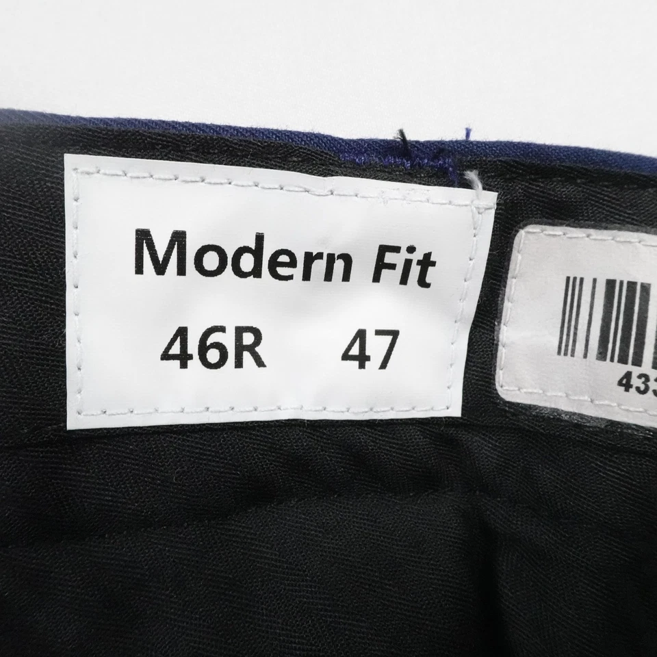 Pantalones Giorgio Fiorelli Hombres 46R Azul Marino Calce Moderno Vestido Pantalones Sin Dobladillo Negocios Foto 3 de 4