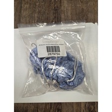 Longaberger Jewelry Pouch Travel Cinch Sack NEW Provincial Paisley Fabric Blue