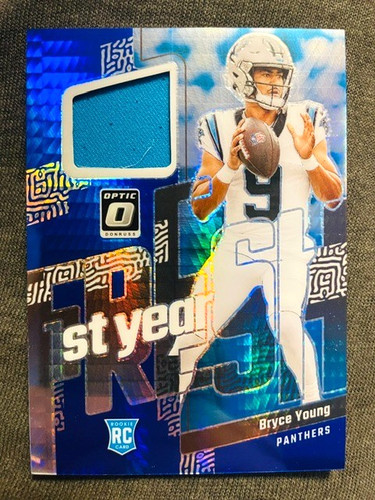 2023 Panini Donruss Optic Bryce Young Rookie RC 1st Year Fresh Jersey Prizm Card