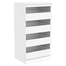 21.39 In. W White Modular Storage Stackable Unit with 4-Drawers Wood Closet Syst