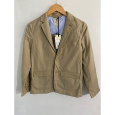 Massimo Dutti blazer NEW boys size 9-10 tan cotton classic preppy
