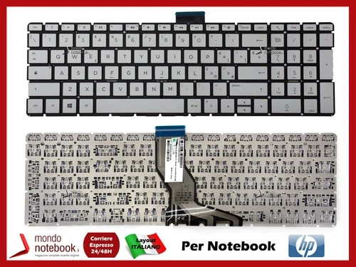 TASTIERA ITALIANA NOTEBOOK HP 15S-DY 15S-EQ 15-EF 15S-FQ 15-GW 15-BS127NL SILVER