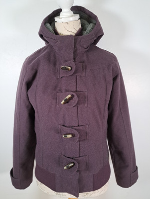 Merrell Parka Jacke lila Opti-Warm Full Zip Toggle kurz Kapuze Gr. Small