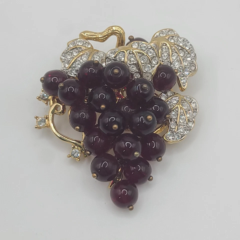 Broche Colección Glamour Uvas Nolan Miller Firmado Foto 2 de 4