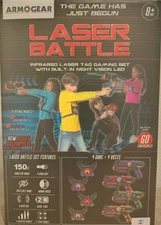 Infrared Laser Tag Set ArmoGear w/ Guns, Vests - Mega Pack Set of 4 Kids Toy NEW