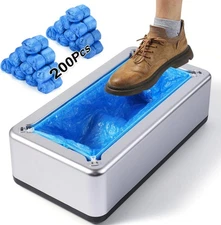 Automatic Shoe Covers Dispenser with Disposable Shoe Covers 200pcs Non Slip