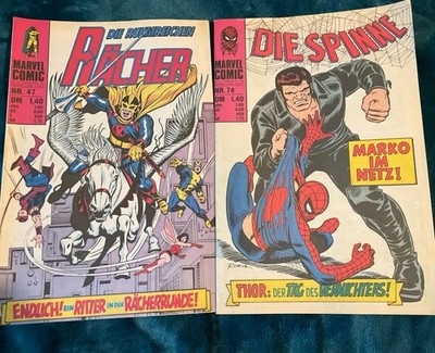 2 Marvel Comic Vintage 70er Rächer / die Spinne Nr 47 und 74 guter Zustand