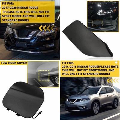 For 2017-2020 Nissan Rogue Front Bumper Tow Hook Cover 622A06FL0H Black A