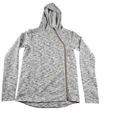 Champion Hooded Sweatshirt Girl XL 14-16 Asym Zip Thumb Holes Athletic Jacket